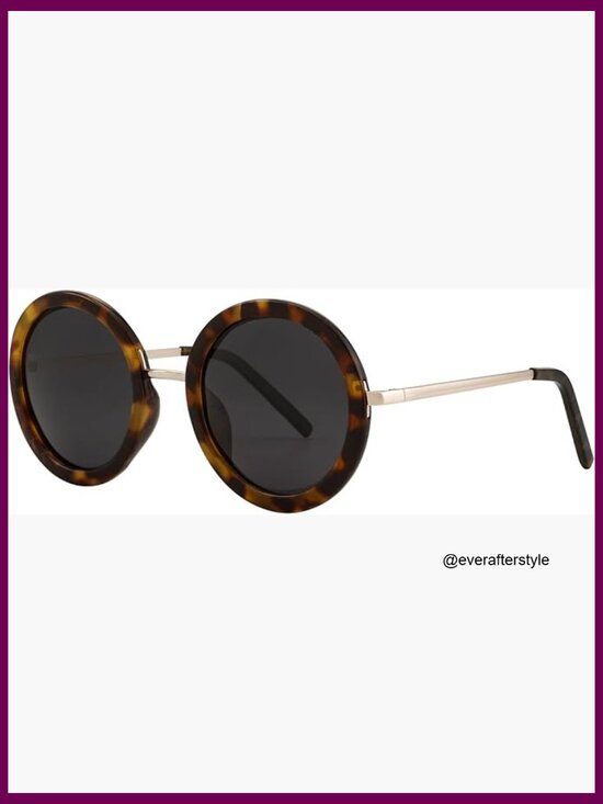 Polarized Retro Round Sunglasses with UV Protection, Metal Frame main image 7